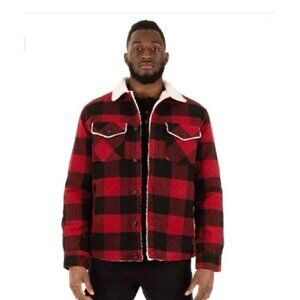 HEDGE Sherpa Plaid Jacket Men's. Size Large. New With Tags $162